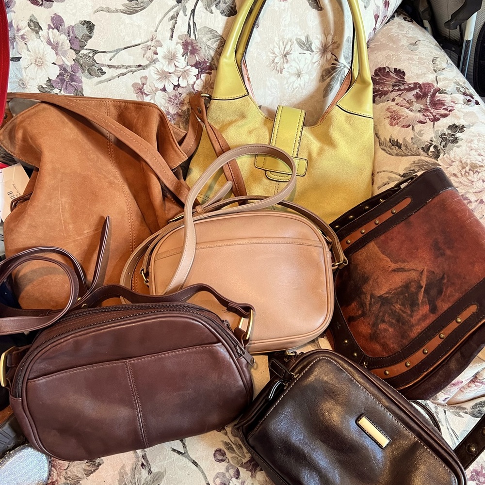 Genuine leather small/medium satchel shoulder bags sold separately